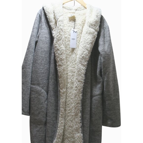 Ugg Portola Reversible Hooded Robe Womens XL Sherpa Lined Warm Cozy NWT *No Belt - Picture 2 of 8